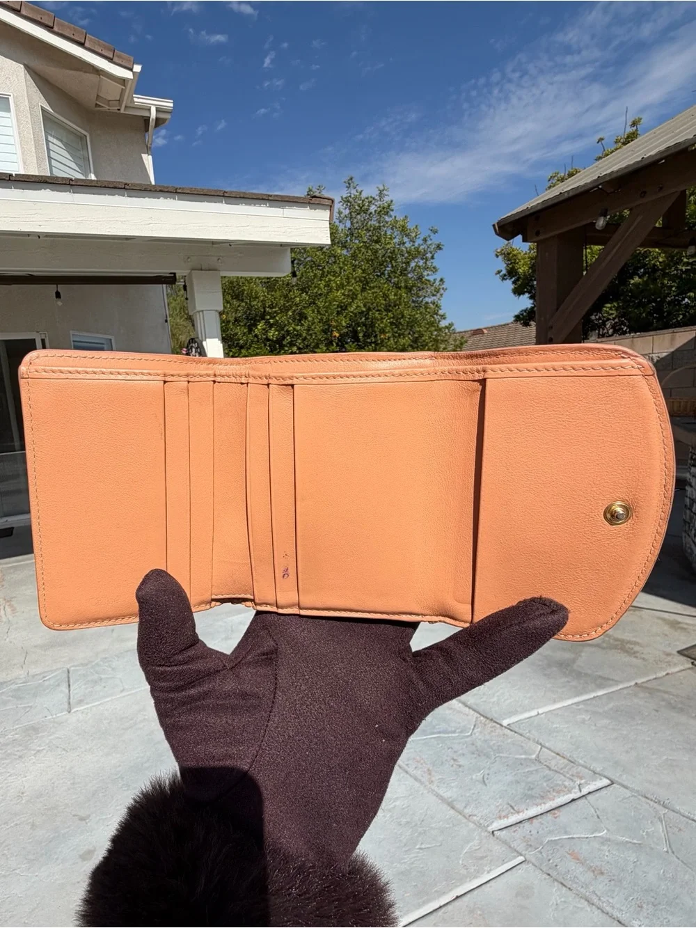 Chloe C Leather Trifold Wallet